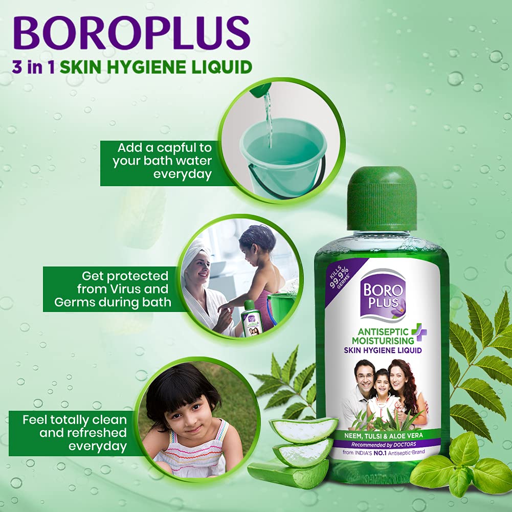 BOROPLUS Antiseptic + Moisturising Skin Hygiene Liquid Antiseptic Liquid 100ml